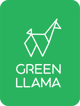 Green Llama Logo green rectangle standard branding-4